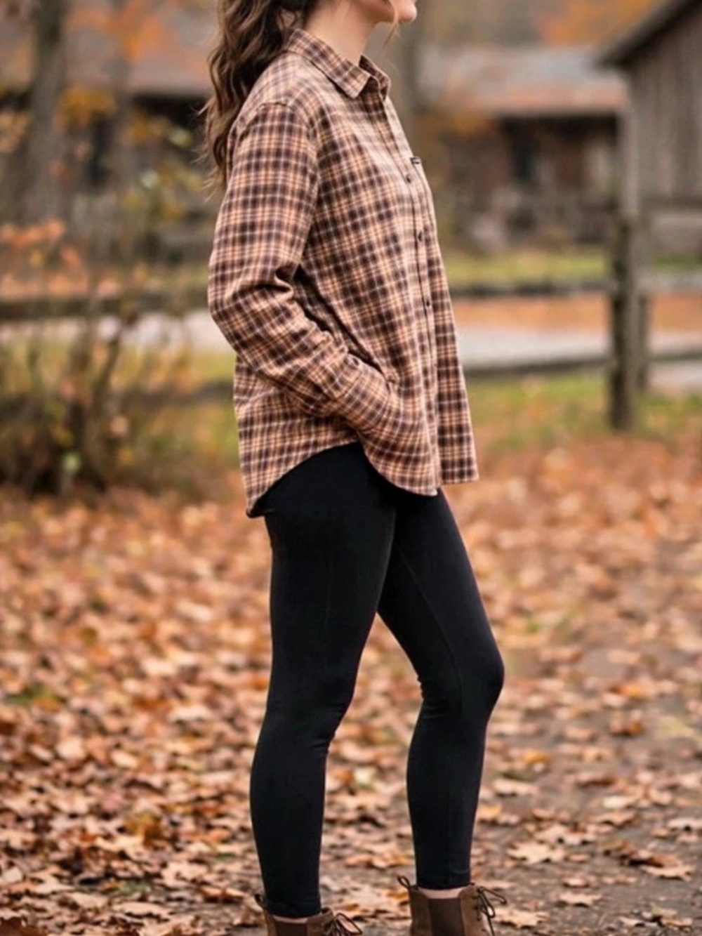 Volcom Plaid to Meet U Long Sleeve Flannel Brown & Beige Medium